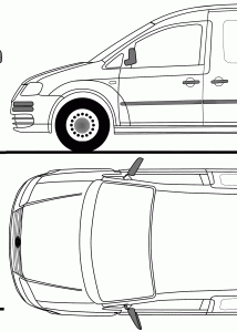 Volkswagen Caddy blueprint