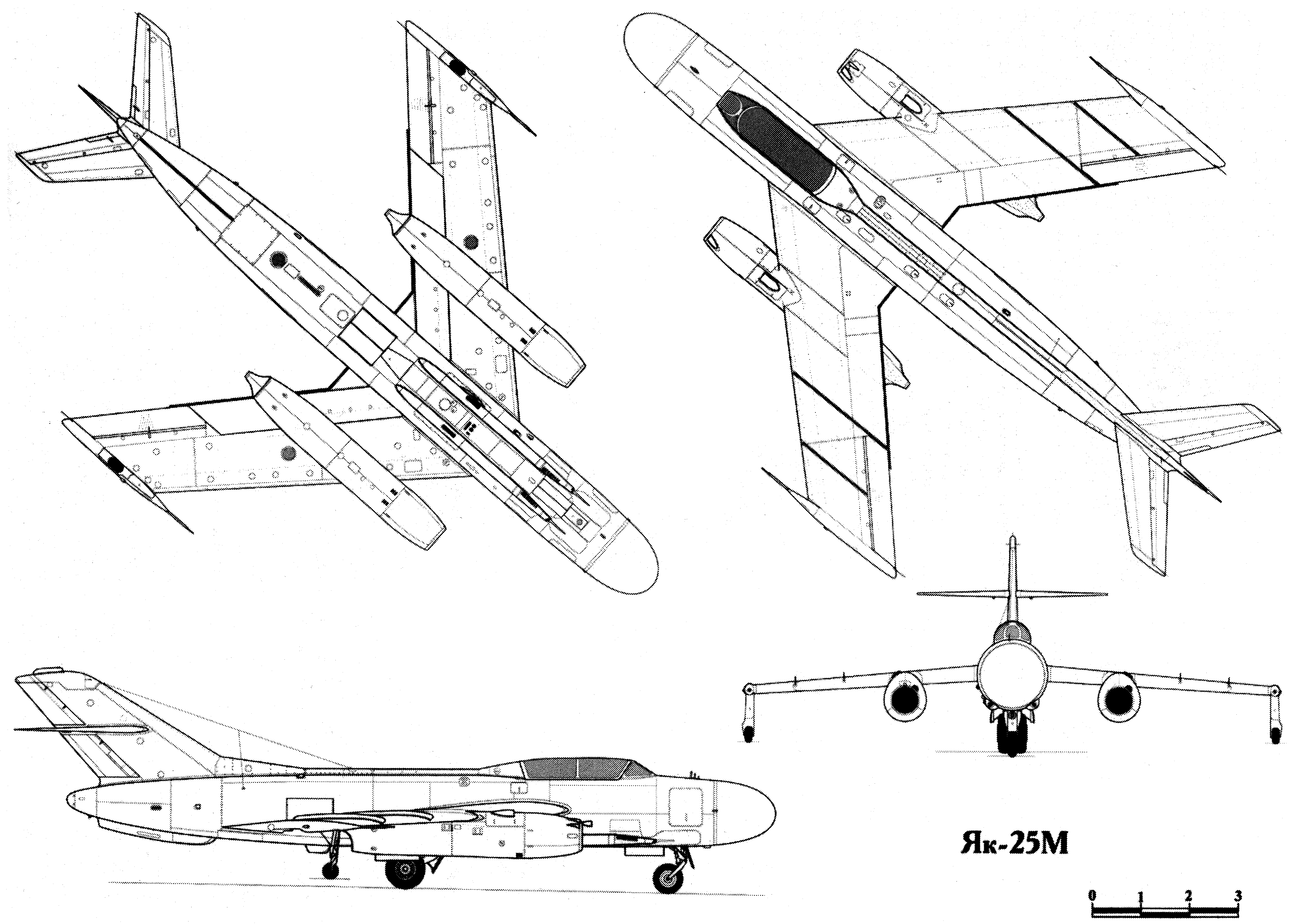 Yak-25 blueprint