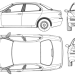 Alfa Romeo 156 blueprint