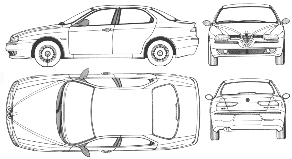 Alfa Romeo 156 blueprint