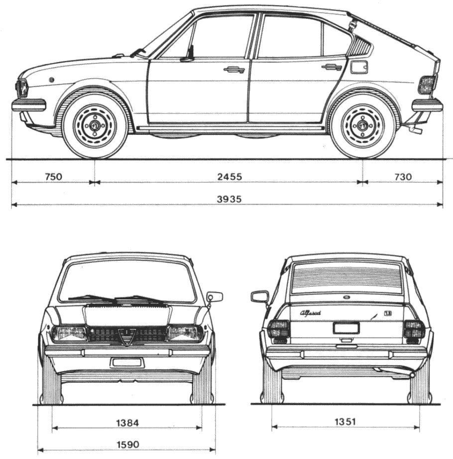 Alfa Romeo Alfasud blueprint