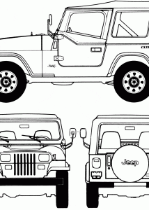 Jeep Wrangler blueprint