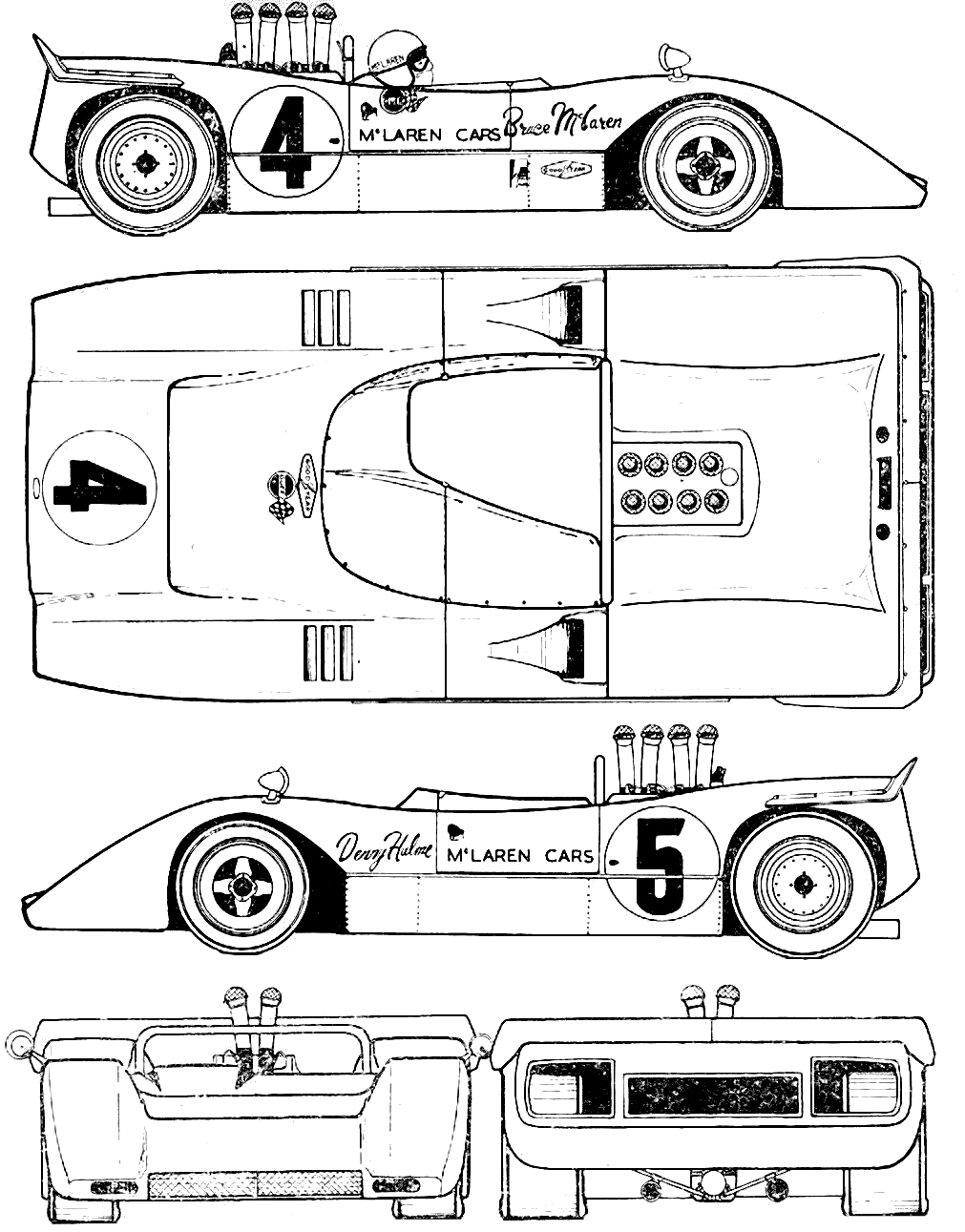 McLaren M8A blueprint
