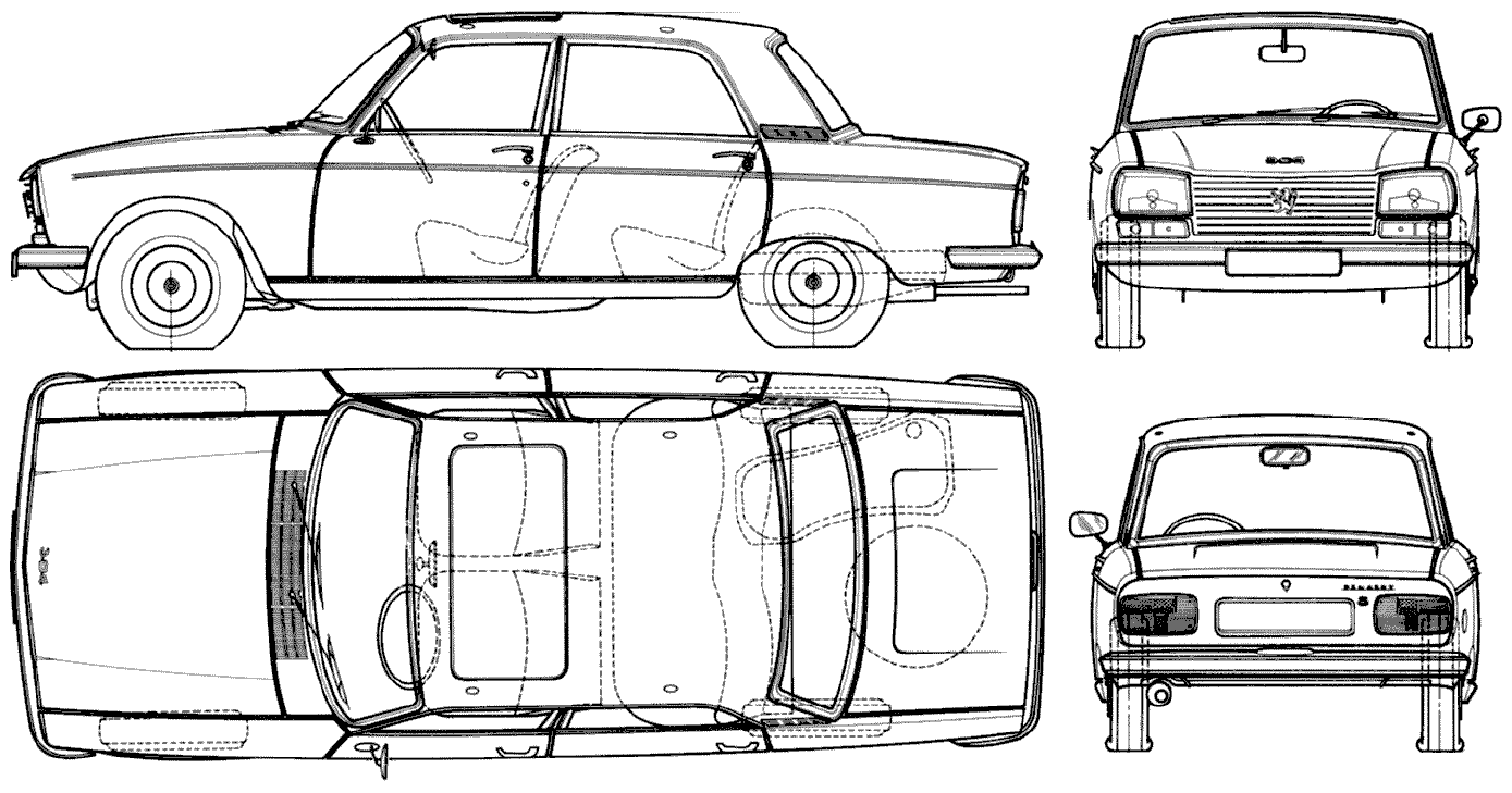 Peugeot 304 blueprint