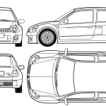 Renault Clio V6 blueprint