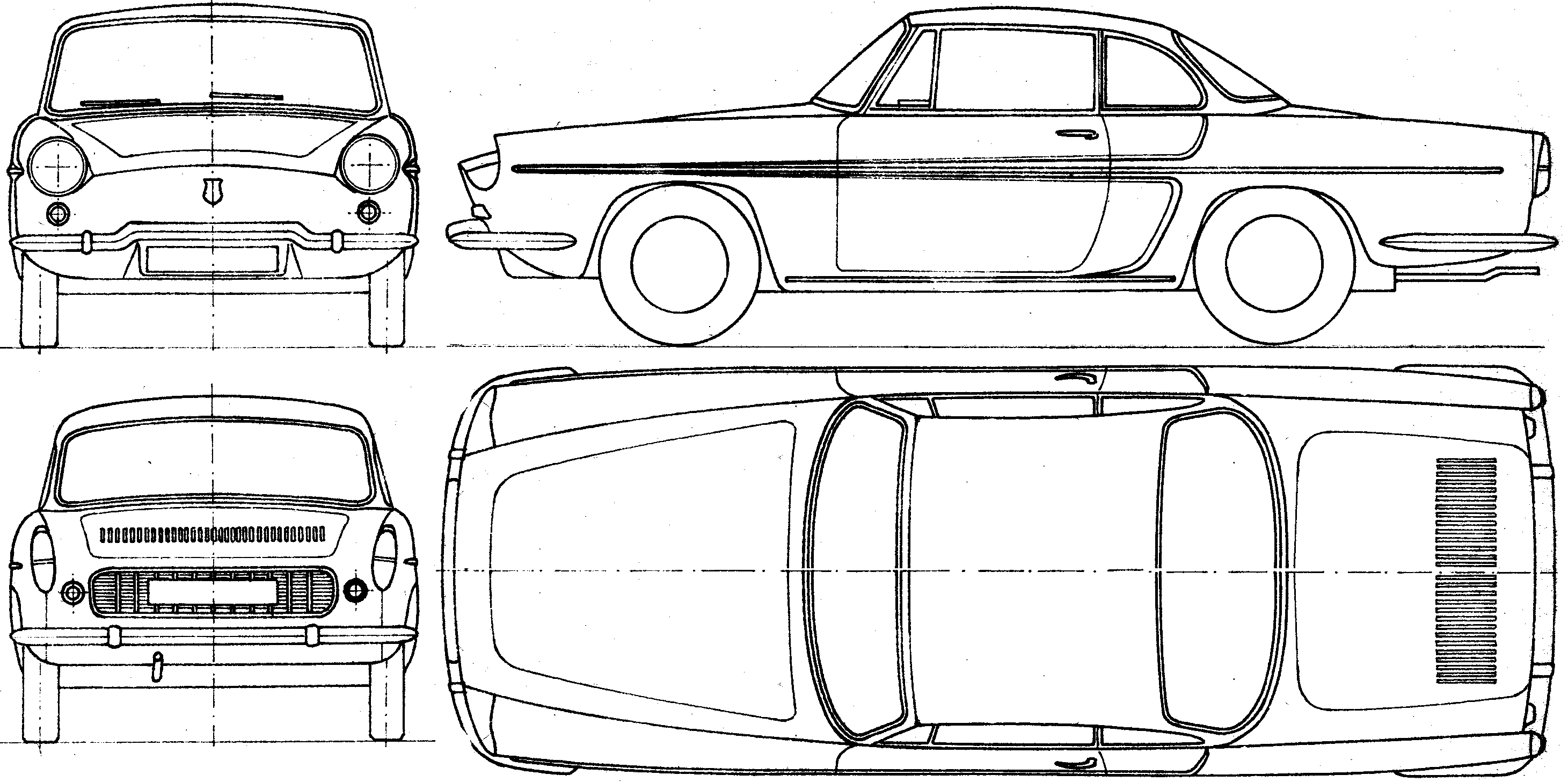 Renault Caravelle blueprint