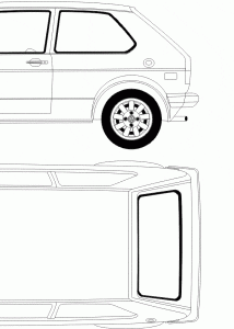 Volkswagen Golf blueprint