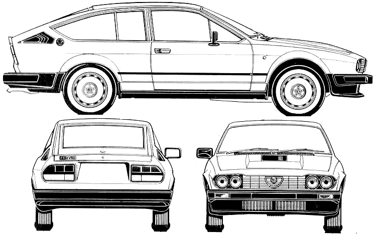 Alfa Romeo GTV6 blueprint