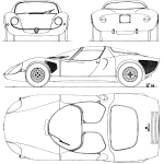 Alfa Romeo Tipo 33 blueprint
