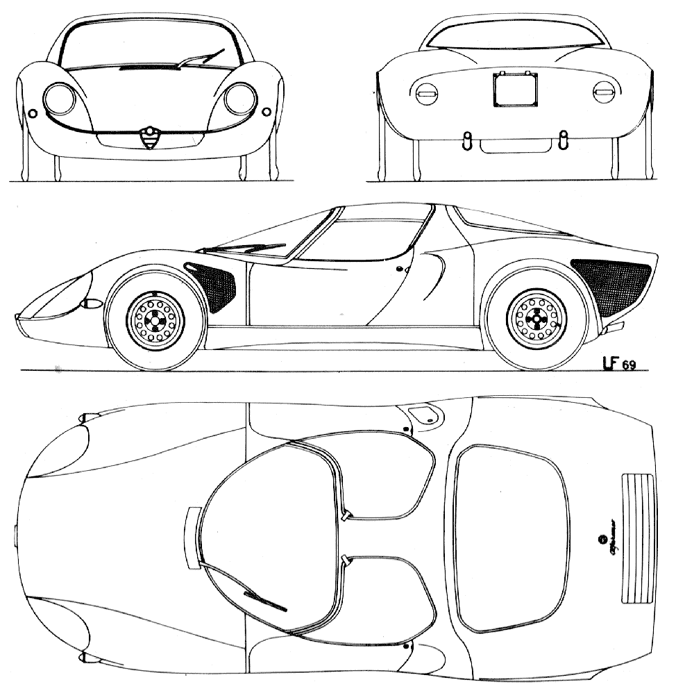 Alfa Romeo Tipo 33 blueprint