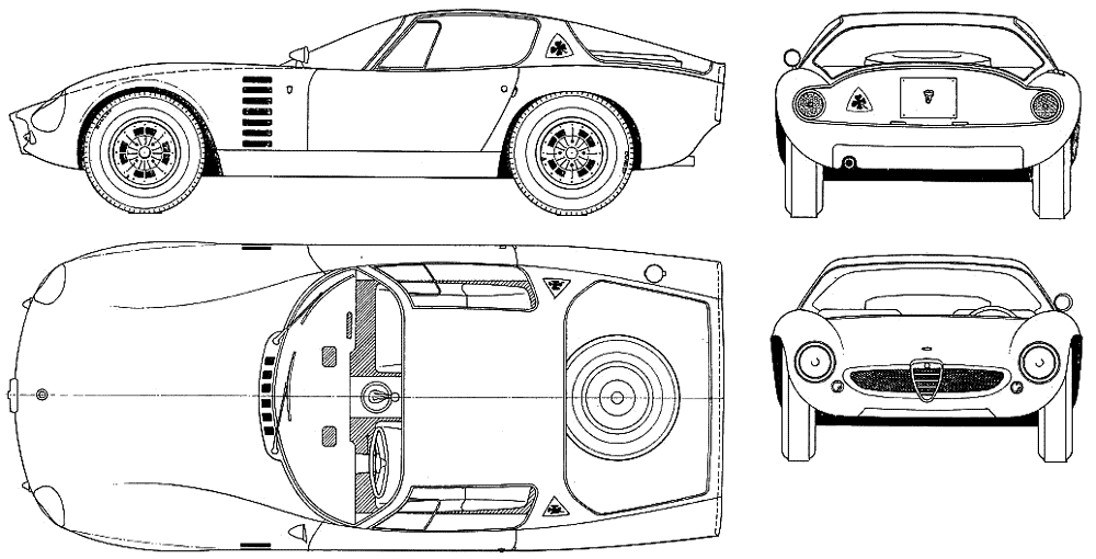 Alfa Romeo Giulia TZ blueprint