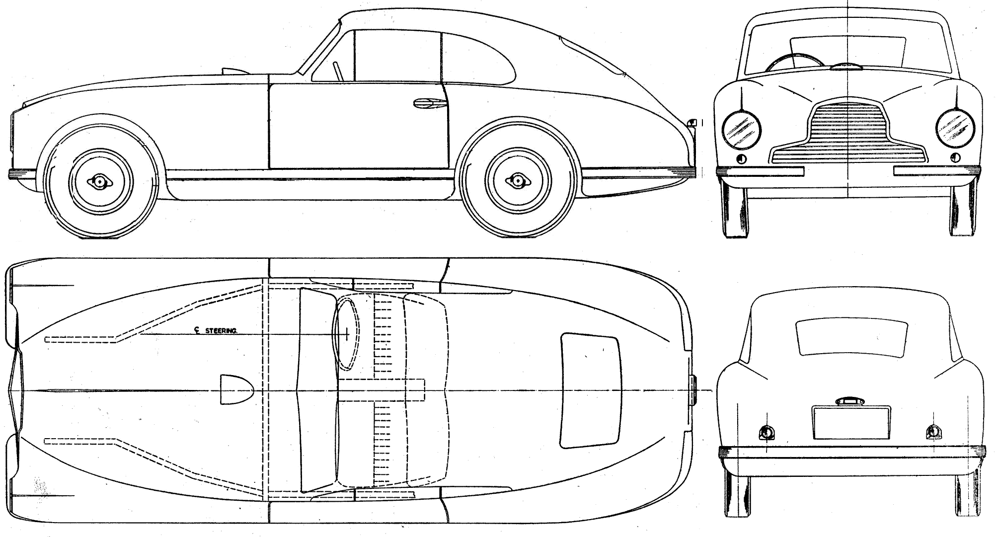 Aston Martin DB2 blueprint