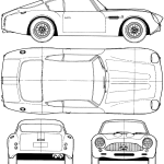 Aston Martin DB4 GT Zagato blueprint