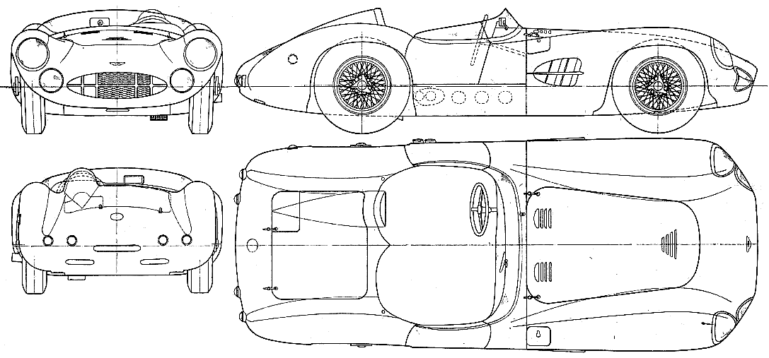 Aston Martin DBR1 blueprint