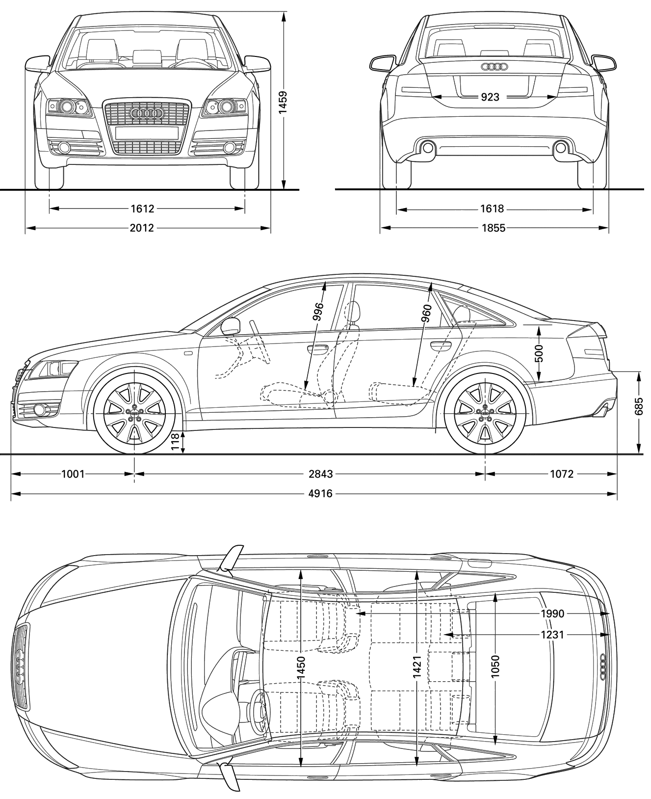 Audi A6 blueprint
