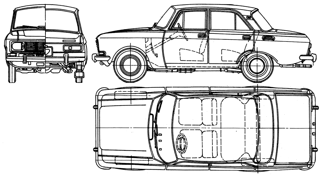 Moskvich 412 blueprint