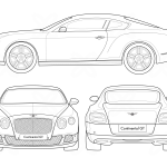 Bentley Continental GT blueprint