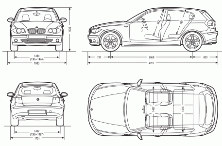 BMW 1-Series E87 blueprint