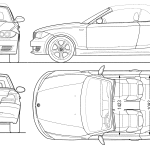 BMW 1-Series E88 blueprint