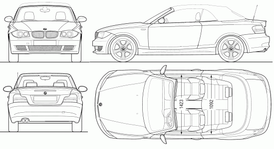 BMW 1-Series E88 blueprint