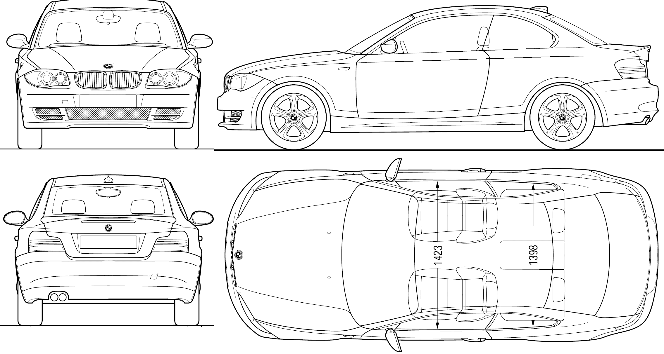 BMW 1-Series E82 blueprint