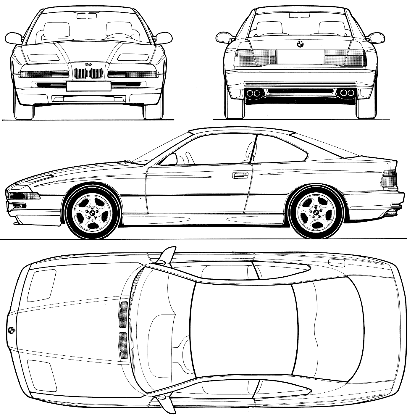 BMW 8-Series E31 blueprint