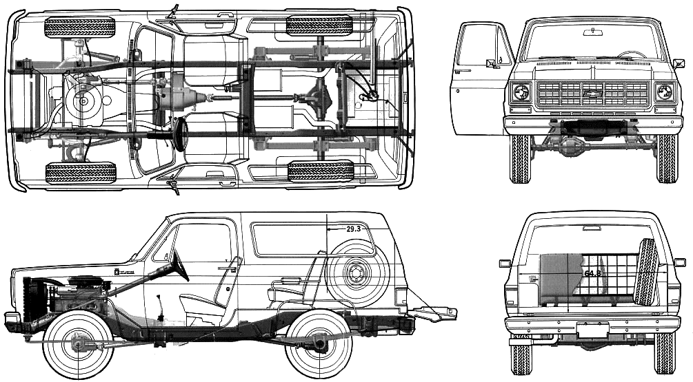 Chevrolet K5 Blazer blueprint
