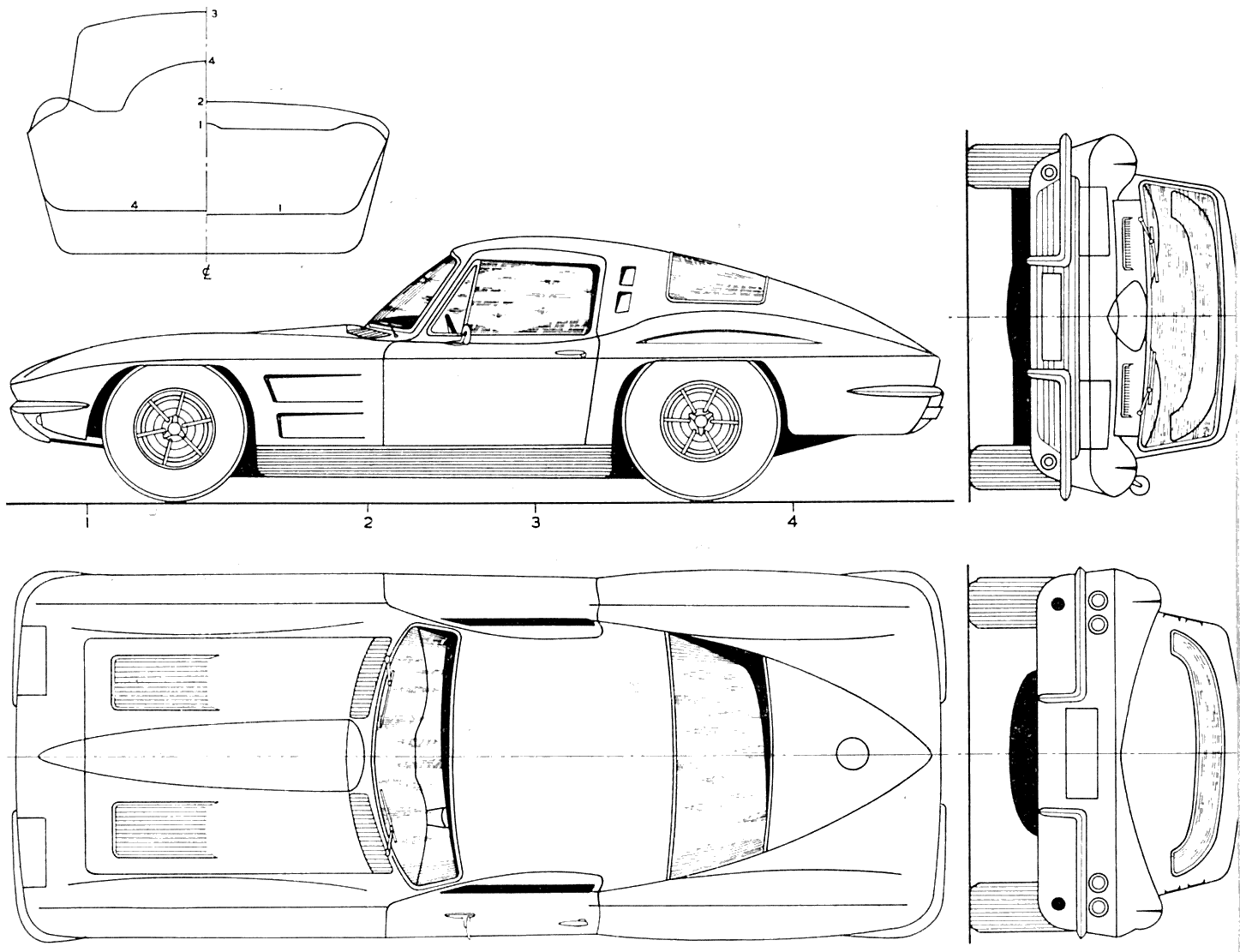 Chevrolet Corvette C2 blueprint