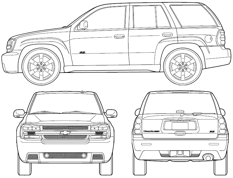 Chevrolet TrailBlazer blueprint