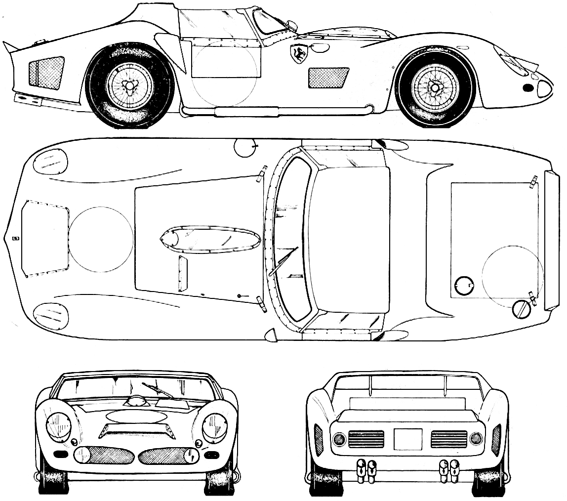 Ferrari 330 P LM blueprint
