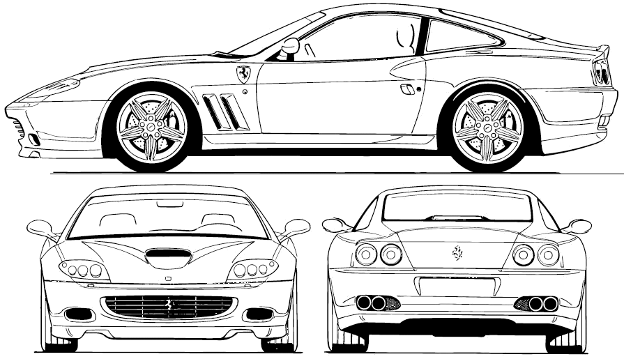 Ferrari 575M blueprint