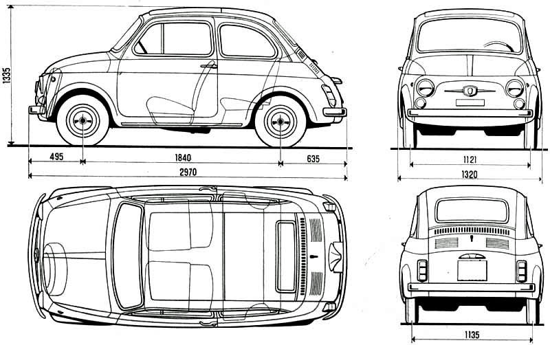Fiat 500 blueprint
