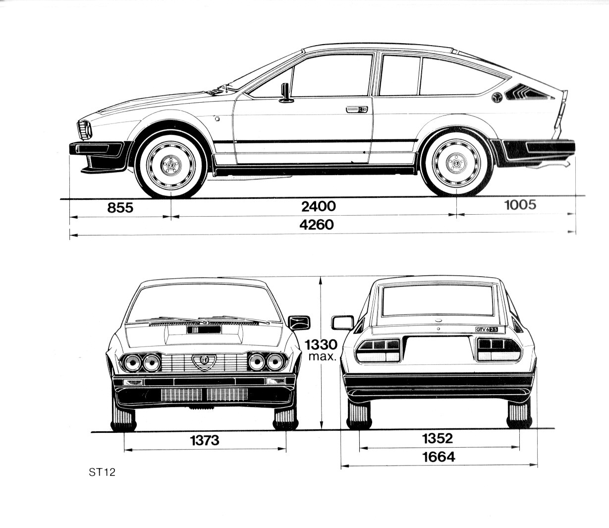 Alfa Romeo GTV6 blueprint