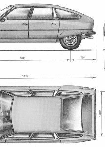 Citroen CX blueprint