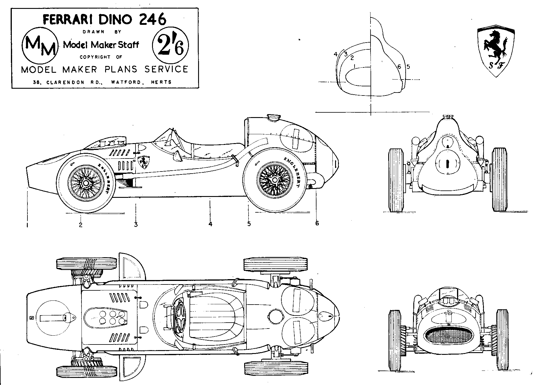 Ferrari 246 F1 blueprint