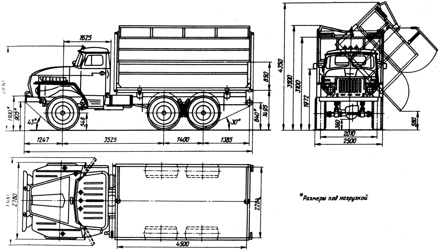 Ural-5557 blueprint