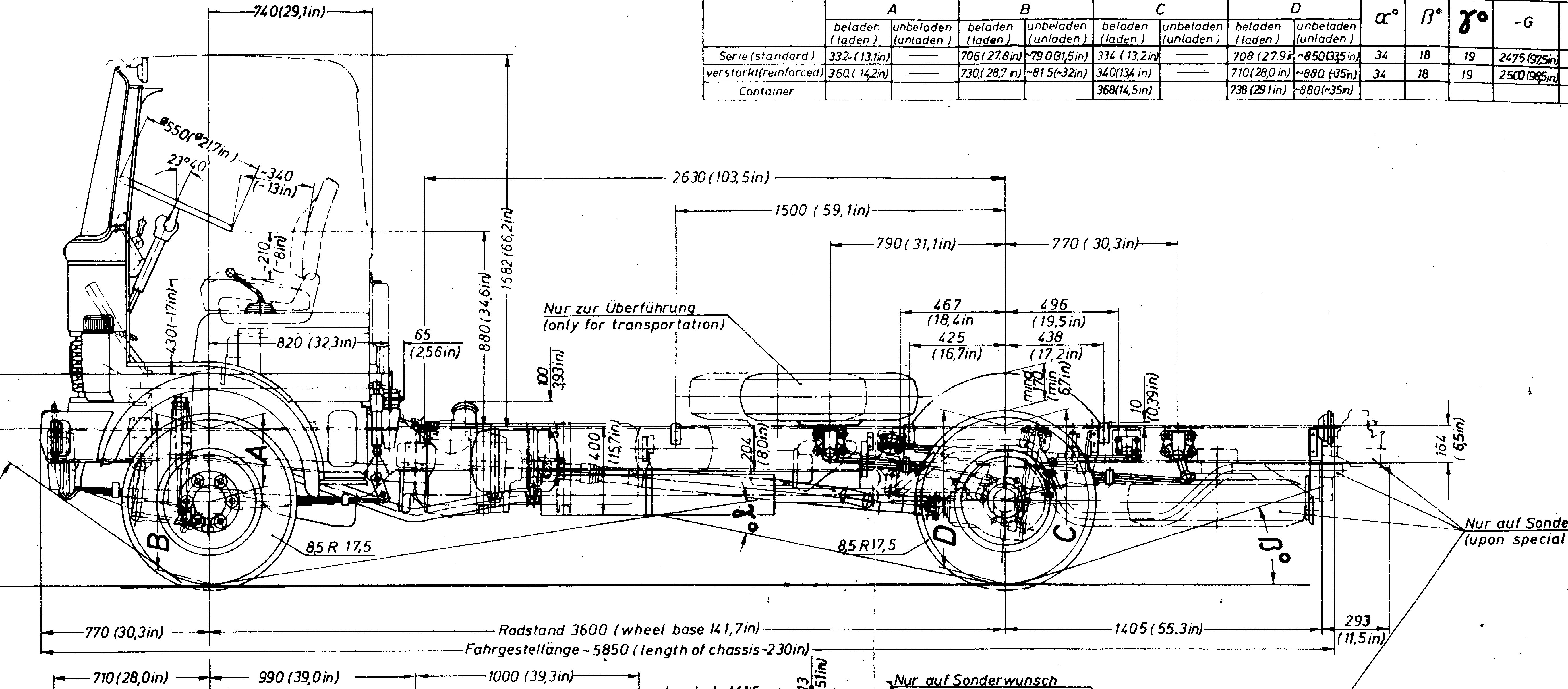 Mercedes-Benz 813 blueprint