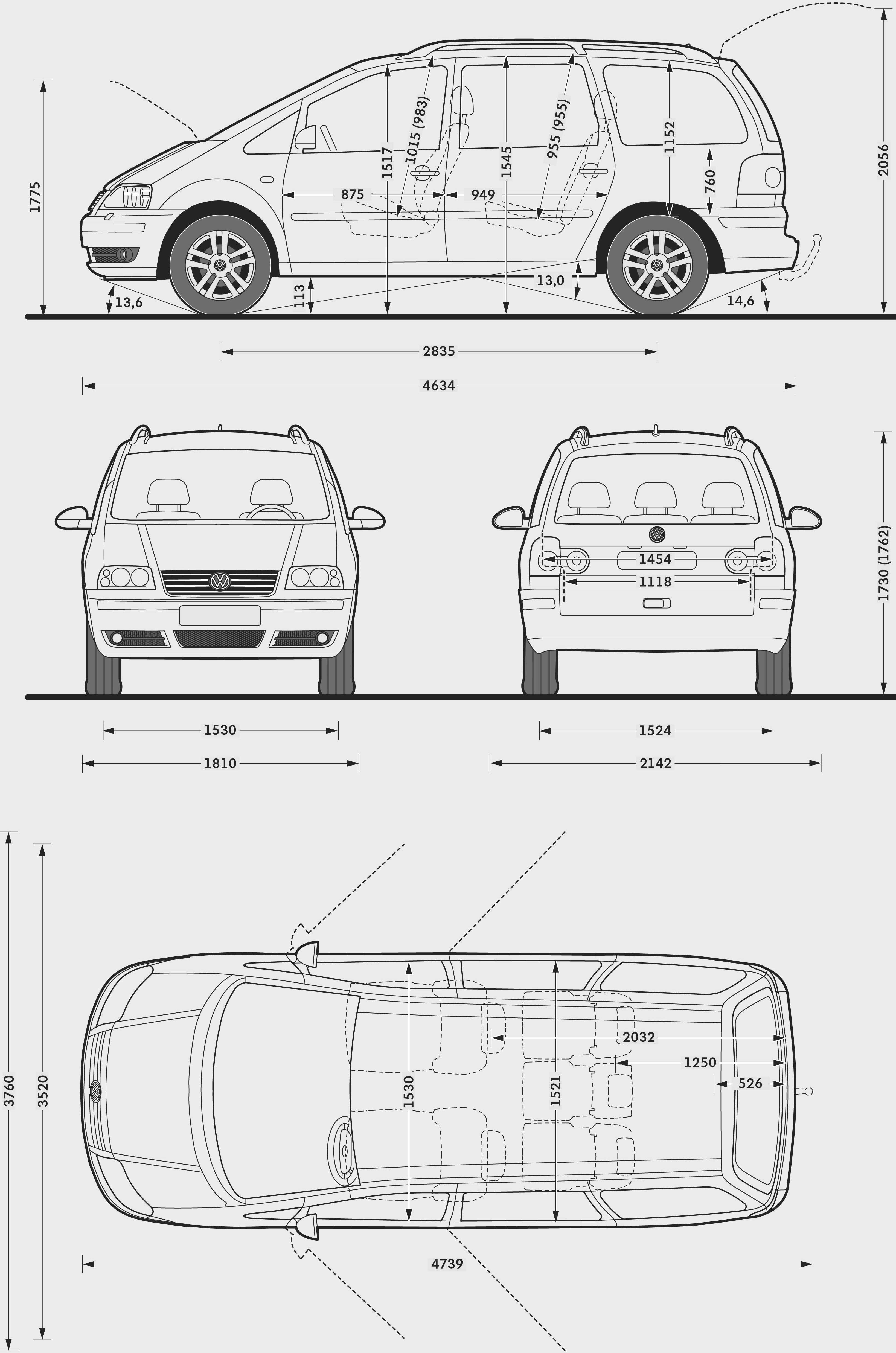 Volkswagen Sharan blueprint