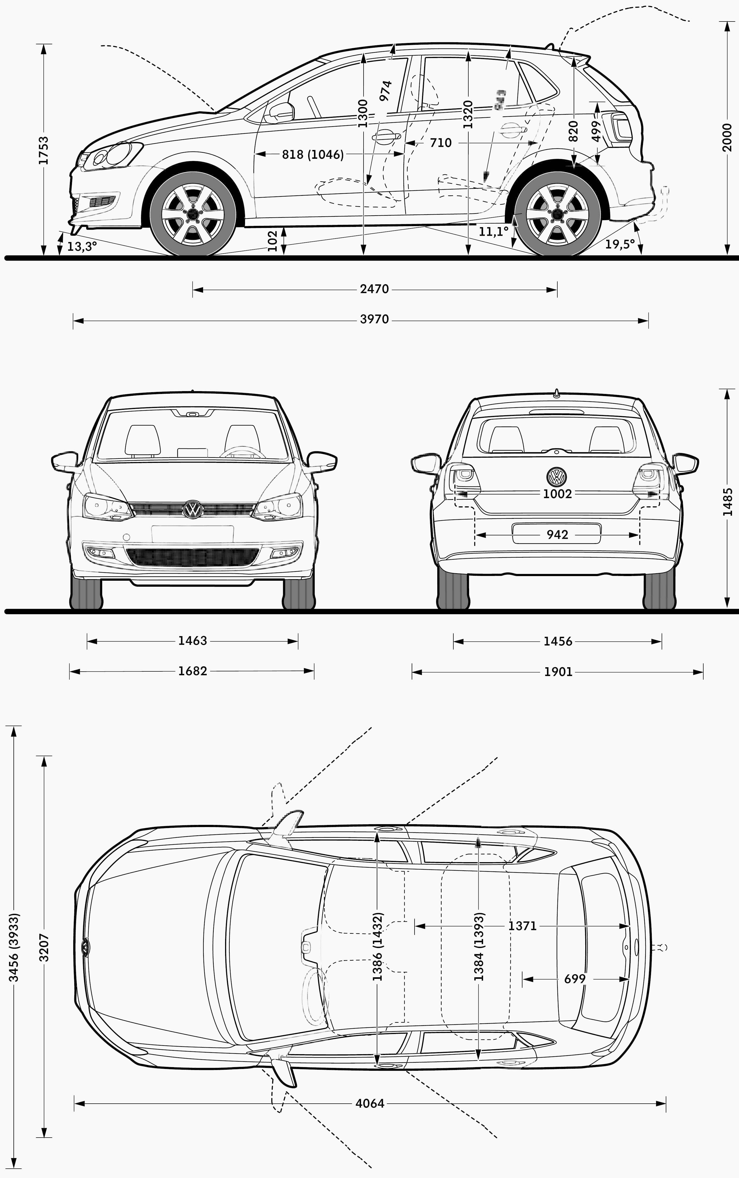 Volkswagen Polo blueprint