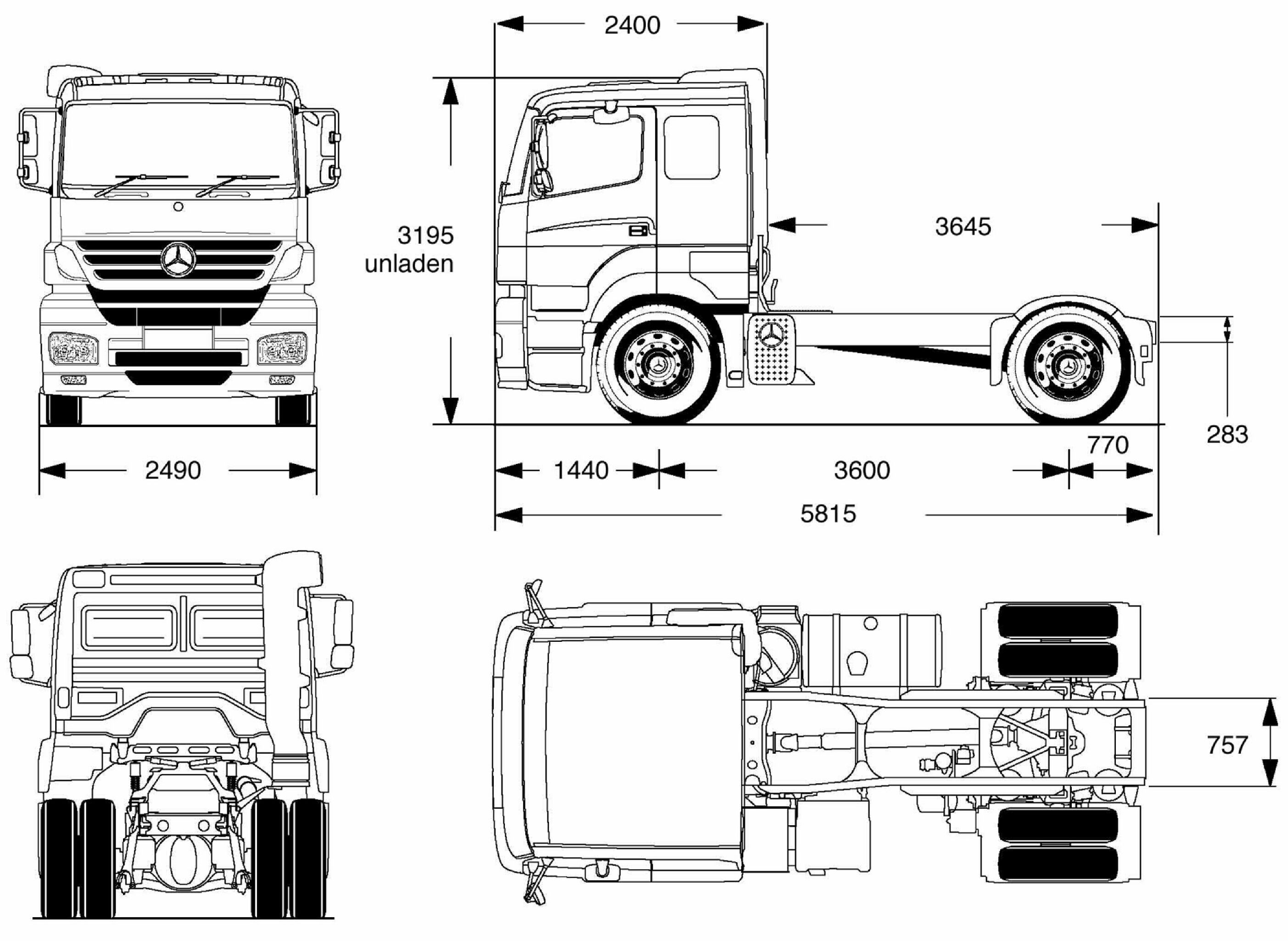 Mercedes-Benz Axor blueprint