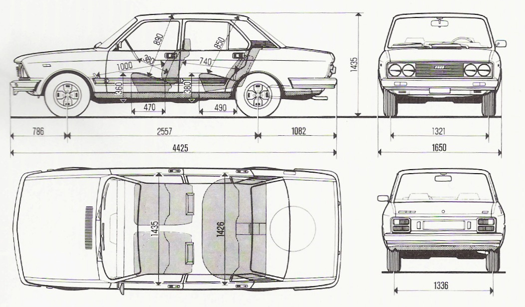 Fiat 132 blueprint