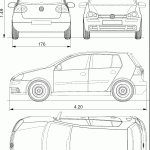 Volkswagen Golf V blueprint