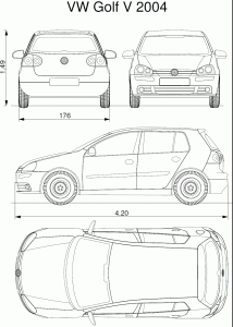 Volkswagen Golf V blueprint