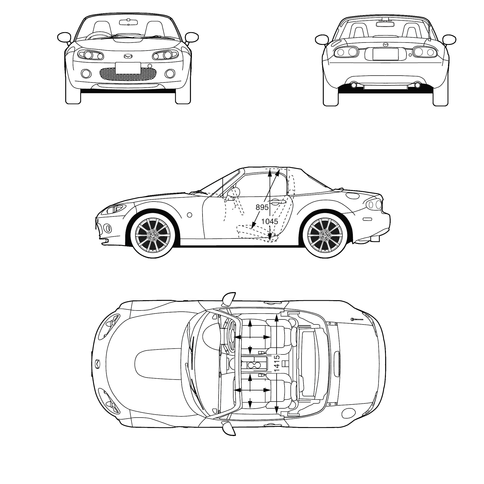 Mazda MX-5 blueprint