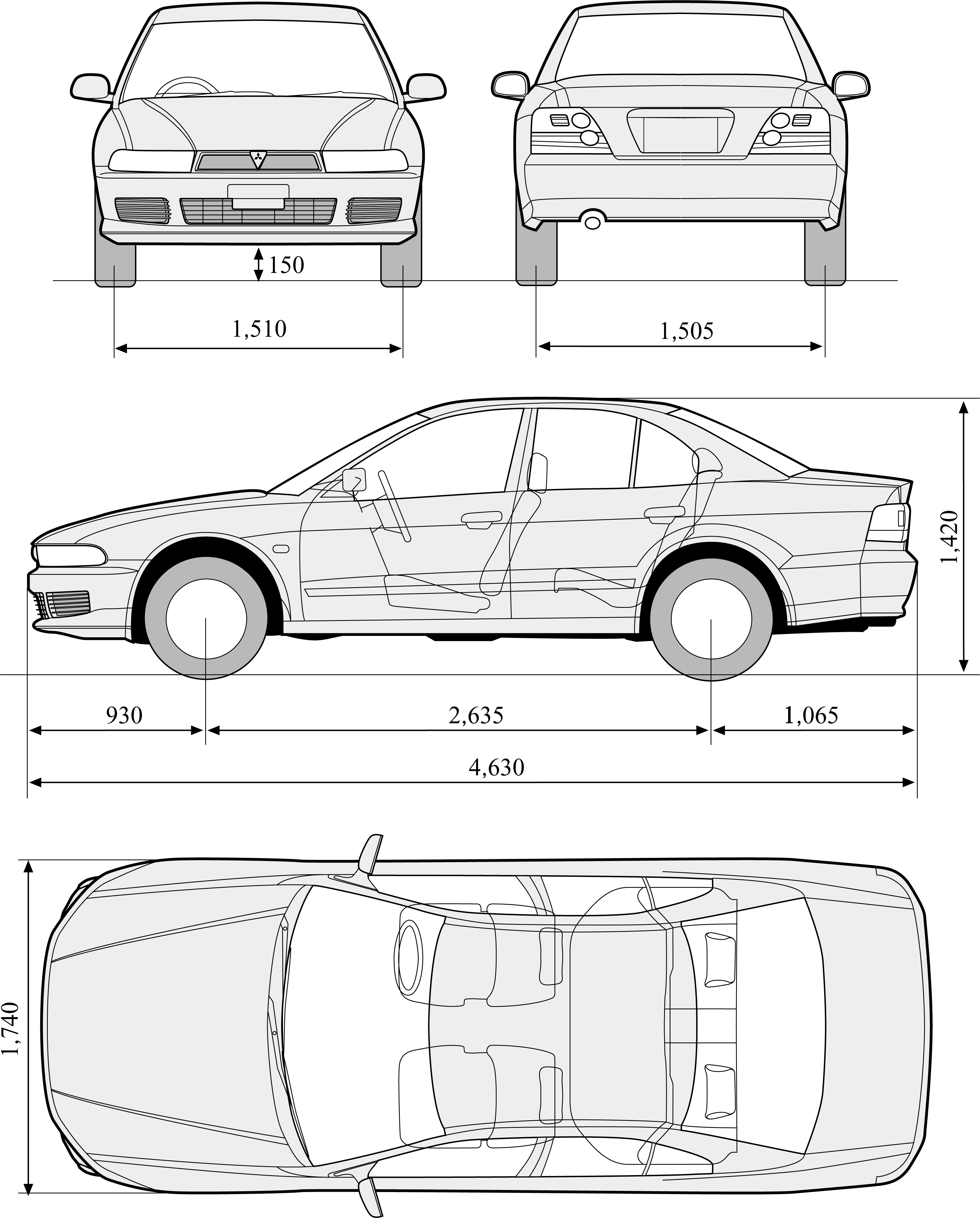 Mitsubishi Galant blueprint