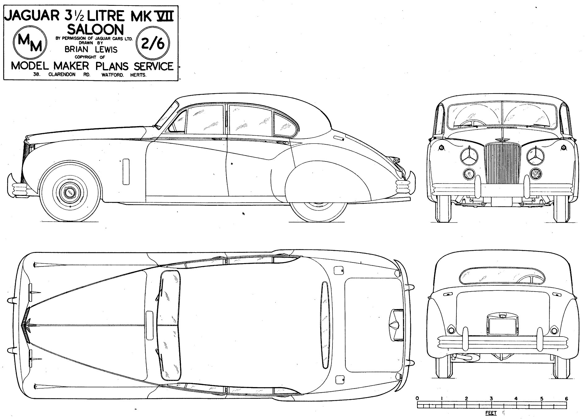 Jaguar Mark VII blueprint