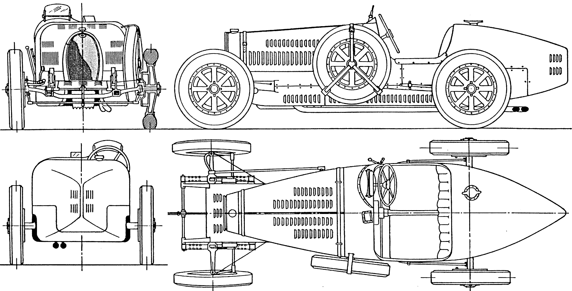 Bugatti Type 35c blueprint