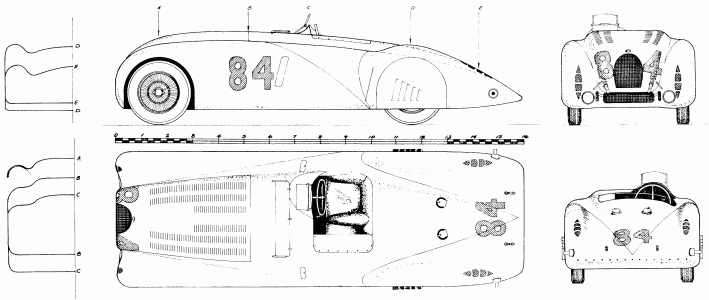 Bugatti Type 57s blueprint