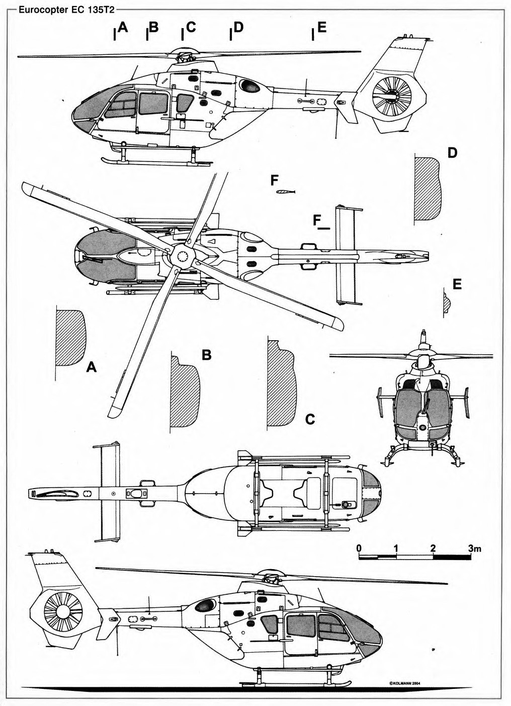 Eurocopter EC135 blueprint