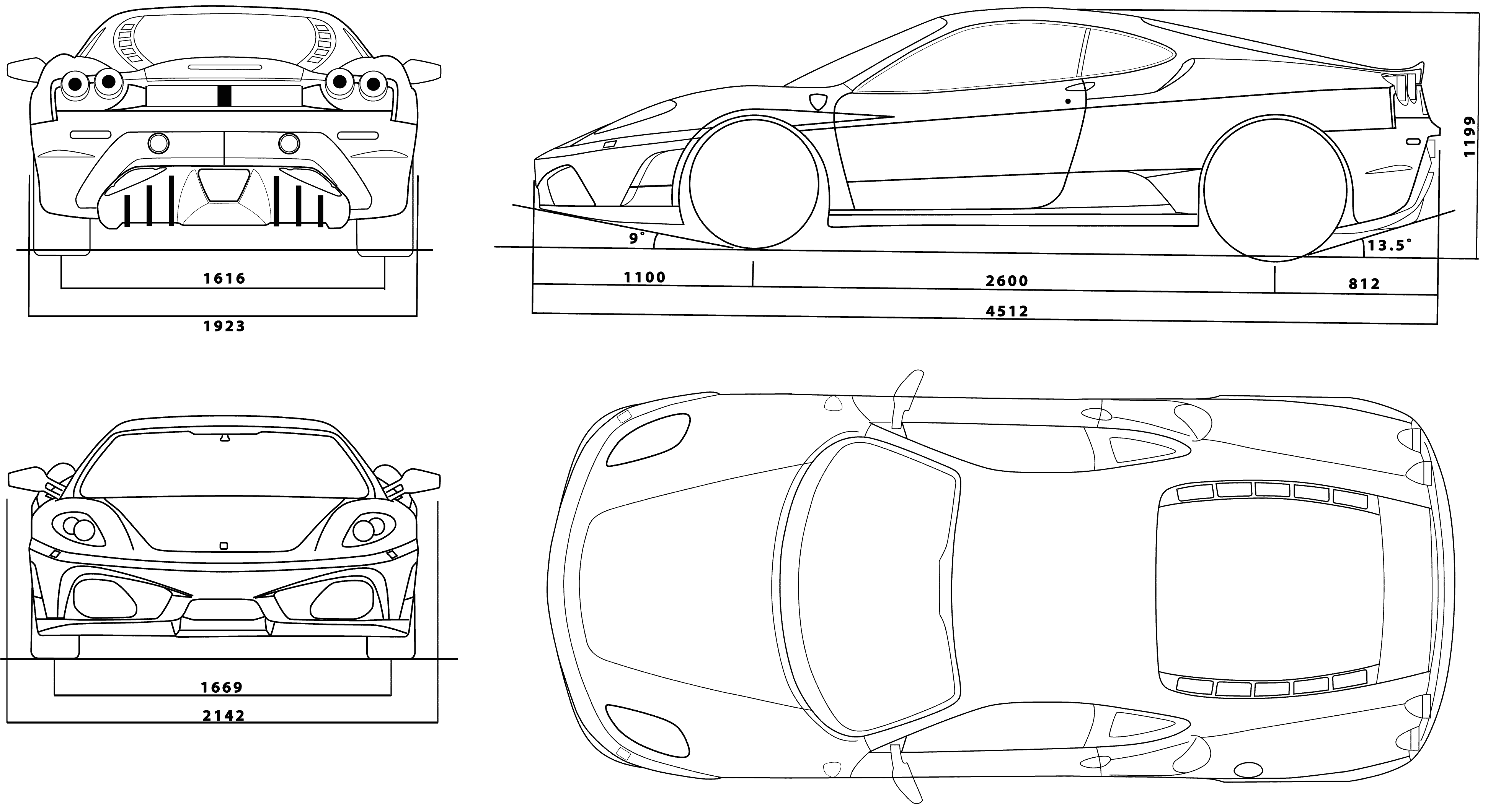 Ferrari F430 blueprint